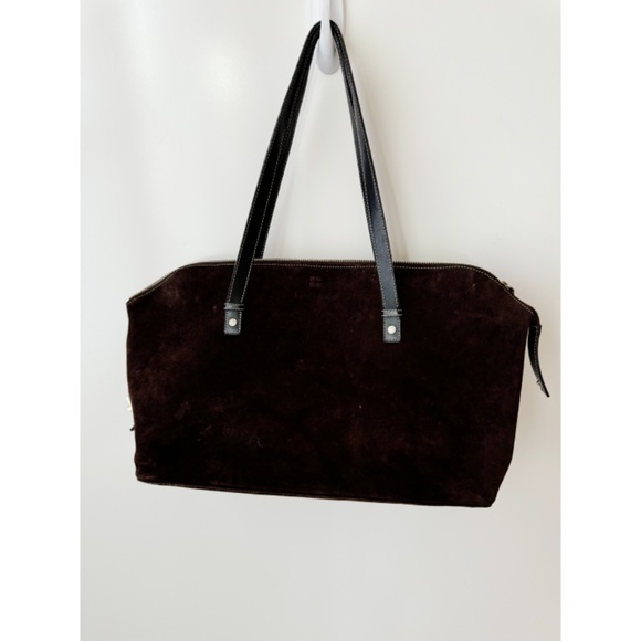 Kate Spade Chocolate Brown Suede Leather Shoulder Bag - Picture 2 of 10